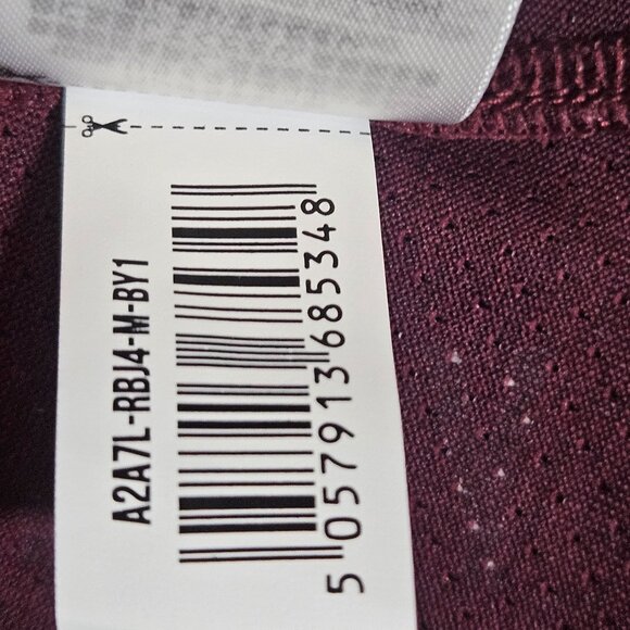 Gymshark Men's Long Sleeve Shirt Burgundy M Athflow Gorpcore Performance Fit - Picture 10 of 13